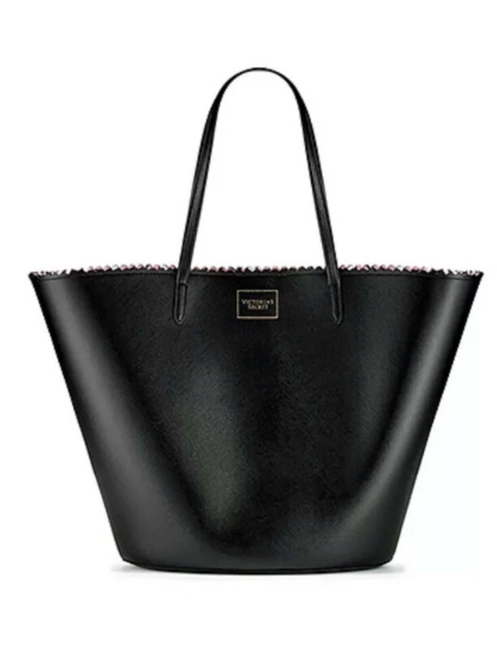 Victoria's Secret Black Reversible Tote with Trim